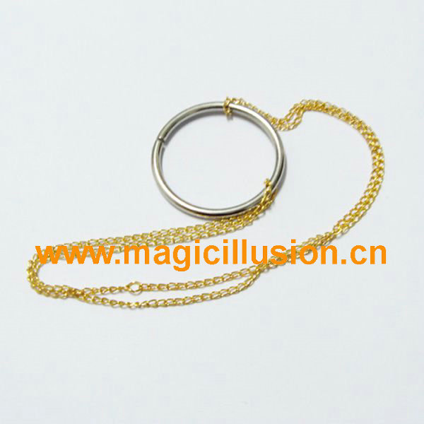 magic circle with gold chain magic